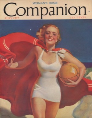 ORIGINAL VINTAGE MAGAZINE COVER: Woman's Home Companion July 1939by: Haddon Sundblom (Illust.)