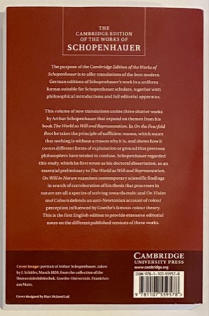 On the Fourfold Root of the Principle of Sufficient Reason On Vision and Colours On Will in Natureby: Schopenhauer, Arthur