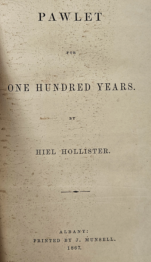 Pawlet for One Hundred Yearsby: Heil Hollister