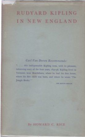 Rudyard Kipling in New Englandby: Rice, Howard C.