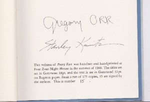 Salt Wings: New and Selected Poems (SIGNED LTD. EDITION)by: Orr, Gregory And Stanley Kunitz 