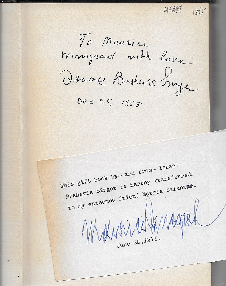 Satan in Goray (SIGNED COPY)by: Singer, Isaac Bashevis