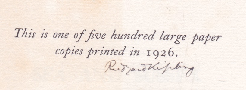 Sea and Sussex (SIGNED COPY)by: Rudyard Kipling/Donald Maxwell