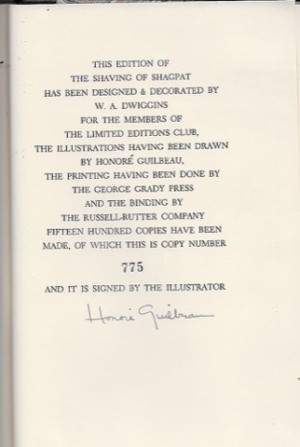 Shaving of Shagpat, The (SIGNED BY ILLUSTRATOR)by: Meredith, George