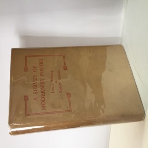 Survey of Modernist Poetry, Aby: Riding, Laura; Graves, Robert