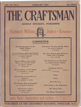 The Craftsman Magazine: February 1905 Vol. VII, No. 5by: Gustav Stickley (Ed.)