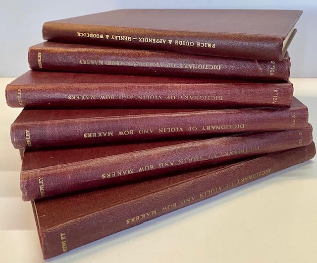Universal Dictionary of Violin and Bow Makers Volumes 1-5, plus Price Guide and Appendix, Volume 7 (6 books)by: Henley, William 