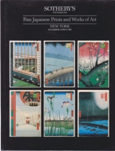 Sotheby’s Catalogue New York December 8 and 9, 1988 sale - Fine Japanese Prints and Works of Art.